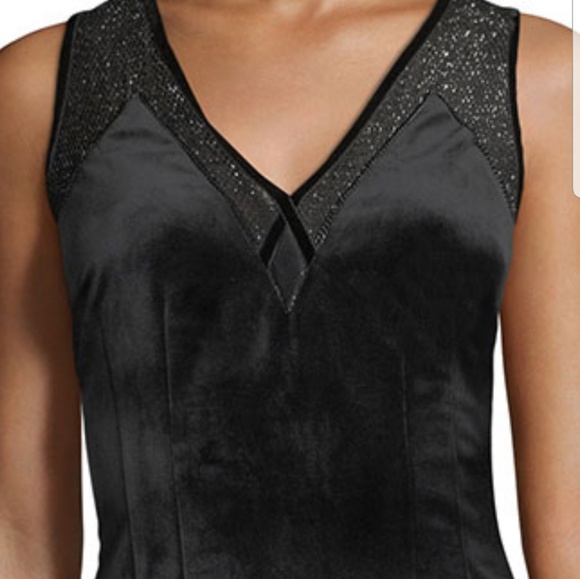 Elie Tahari Mikaya Velvet Dress Black - Picture 2 of 8